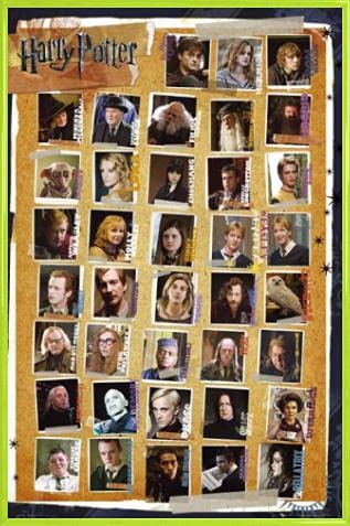 Harry Potter 1art1 Poster Plakat | Bild und Kunststoff-Rahmen - 7, Und Die Heiligtümer des Todes, Charactere (91 x 61cm) von Harry Potter