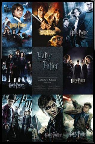 Harry Potter Poster Plakat | Bild und Kunststoff-Rahmen - Alle Film-Plakate, In Englisch (91 x 61cm) von Harry Potter