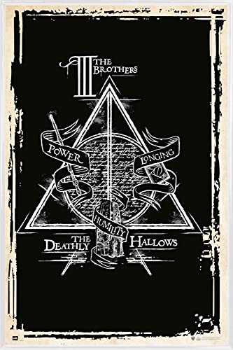 Harry Potter Poster Plakat | Bild und Kunststoff-Rahmen - Deathly Hallows Symbol (91 x 61cm) von Harry Potter