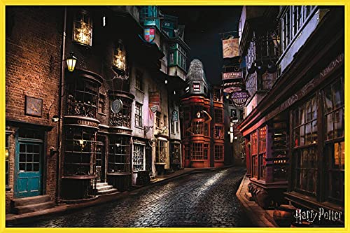 Harry Potter Poster Plakat | Bild und Kunststoff-Rahmen - Diagon Alley (91 x 61cm) von Harry Potter