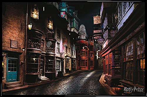 Harry Potter Poster Plakat | Bild und Kunststoff-Rahmen - Diagon Alley (91 x 61cm) von Harry Potter