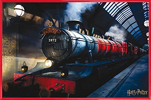 Harry Potter Poster Plakat | Bild und Kunststoff-Rahmen - Hogwarts Express, Zug, Bahnhof (91 x 61cm) von Harry Potter