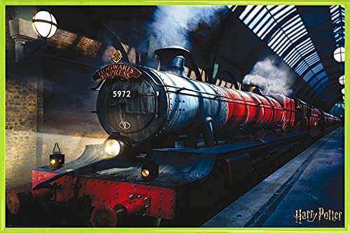 Harry Potter 1art1 Poster Plakat | Bild und Kunststoff-Rahmen - Hogwarts Express, Zug, Bahnhof (91 x 61cm) von Harry Potter