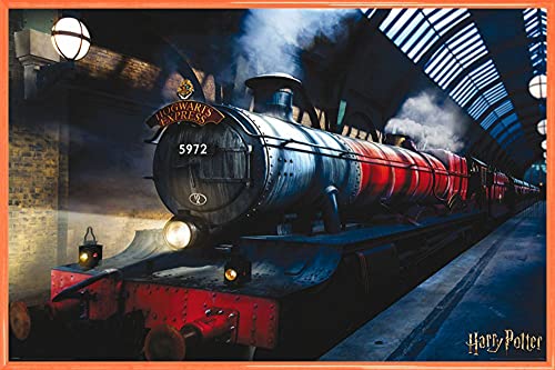 HARRY POTTER Poster Plakat | Bild und Kunststoff-Rahmen - Hogwarts Express, Zug, Bahnhof (91 x 61cm) von HARRY POTTER