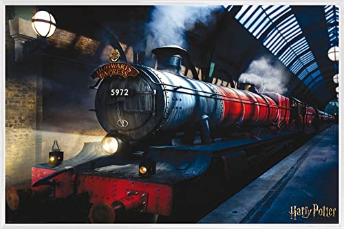 Harry Potter 1art1 Poster Plakat | Bild und Kunststoff-Rahmen - Hogwarts Express, Zug, Bahnhof (91 x 61cm) von Harry Potter