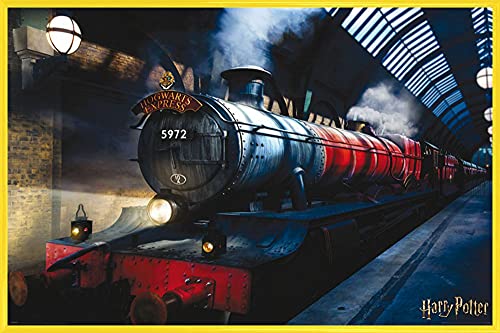 Harry Potter Poster Plakat | Bild und Kunststoff-Rahmen - Hogwarts Express, Zug, Bahnhof (91 x 61cm) von Harry Potter