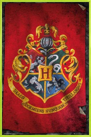 Harry Potter Poster Plakat | Bild und Kunststoff-Rahmen - Hogwarts Flagge (91 x 61cm) von Harry Potter
