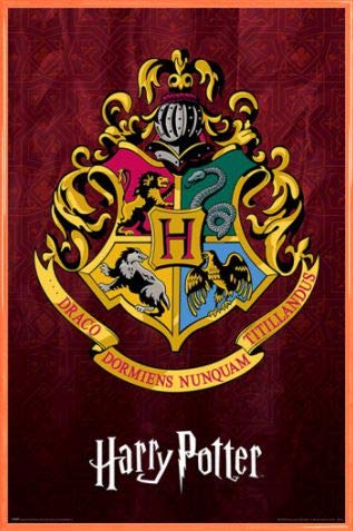 Harry Potter 1art1 Poster Plakat | Bild und Kunststoff-Rahmen - Hogwarts School Crest (91 x 61cm) von Harry Potter