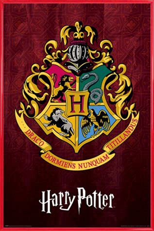 Harry Potter Poster Plakat | Bild und Kunststoff-Rahmen - Hogwarts School Crest (91 x 61cm) von Harry Potter