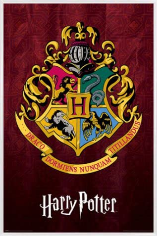 Harry Potter Poster Plakat | Bild und Kunststoff-Rahmen - Hogwarts School Crest (91 x 61cm) von Harry Potter