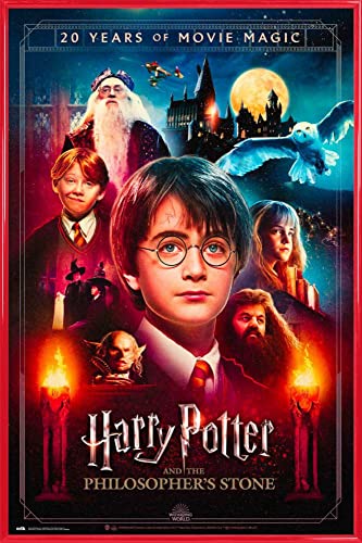 Harry Potter Poster Plakat | Bild und Kunststoff-Rahmen - Philosopher's Stone, 20th Anniversary (91 x 61cm) von Harry Potter