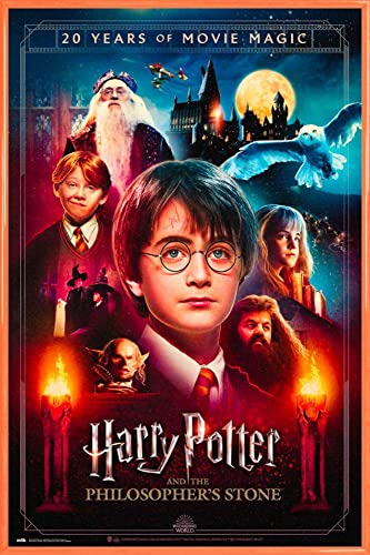 Harry Potter 1art1 Poster Plakat | Bild und Kunststoff-Rahmen - Philosopher's Stone, 20th Anniversary (91 x 61cm) von Harry Potter