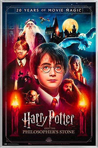 Harry Potter 1art1 Poster Plakat | Bild und Kunststoff-Rahmen - Philosopher's Stone, 20th Anniversary (91 x 61cm) von Harry Potter