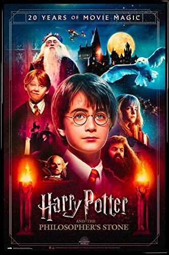 Harry Potter Poster Plakat | Bild und Kunststoff-Rahmen - Philosopher's Stone, 20th Anniversary (91 x 61cm) von Harry Potter