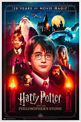 Harry Potter Poster Plakat | Bild und Kunststoff-Rahmen - Philosopher's Stone, 20th Anniversary (91 x 61cm) von Harry Potter