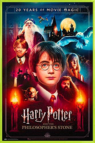 Harry Potter Poster Plakat | Bild und Kunststoff-Rahmen - Philosopher's Stone, 20th Anniversary (91 x 61cm) von Harry Potter