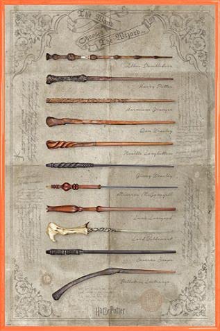 Harry Potter 1art1 Poster Plakat | Bild und Kunststoff-Rahmen - The Wand Chooses The Wizard (91 x 61cm) von Harry Potter