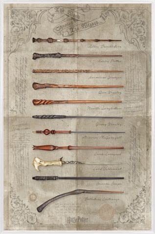 Harry Potter 1art1 Poster Plakat | Bild und Kunststoff-Rahmen - The Wand Chooses The Wizard (91 x 61cm) von Harry Potter