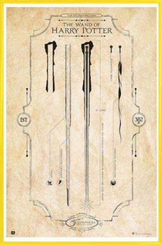 Harry Potter Poster Plakat | Bild und Kunststoff-Rahmen - Zauberstab, Daniel Radcliffe (91 x 61cm) von Harry Potter