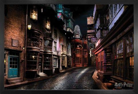 Harry Potter Poster Plakat | Bild und MDF-Rahmen - Diagon Alley (91 x 61cm) von Harry Potter