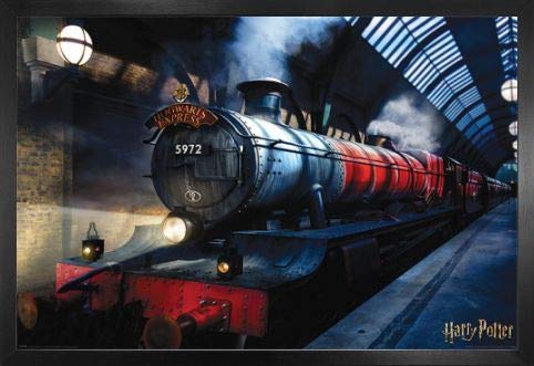 Harry Potter 1art1 Poster Plakat | Bild und MDF-Rahmen - Hogwarts Express, Zug, Bahnhof (91 x 61cm) von Harry Potter