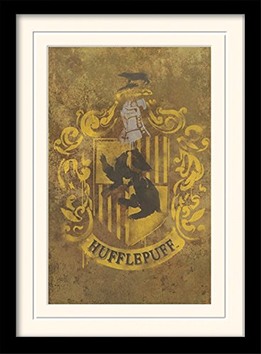 Harry Potter 1art1 Poster Wappen Von Hufflepuff Gerahmtes Bild Mit Edlem Passepartout | Wand-Bilder | Im Bilderrahmen 40x30 cm von Harry Potter