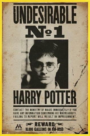 Harry Potter 1art1 Poster Plakat | Bild und Kunststoff-Rahmen - Unerwünschter Nr 1 (91 x 61cm) von Harry Potter