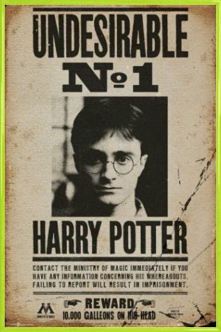 HARRY POTTER Poster Plakat | Bild und Kunststoff-Rahmen - Unerwünschter Nr 1 (91 x 61cm) von HARRY POTTER