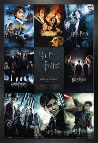 Harry Potter Poster Plakat | Bild und MDF-Rahmen - Alle Film-Plakate, In Englisch (91 x 61cm) von Harry Potter