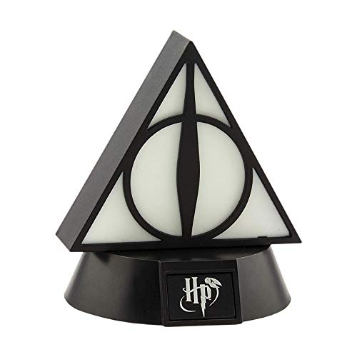Harry Potter 3D Leuchte Icon Light Deathly Hallows schwarz/weiß, bedruckt, aus Kunststoff, in Geschenkverpackung, PP5955HP von Paladone