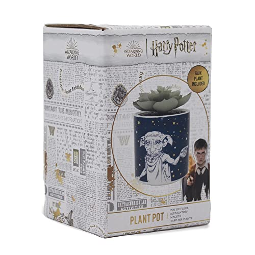 Harry Potter Dobby Blumentopf mit Kunstpflanze, 11,7 cm, für den Innenbereich, kleiner Blumentopf-Dekor, Dobby-Geschenke von Harry Potter