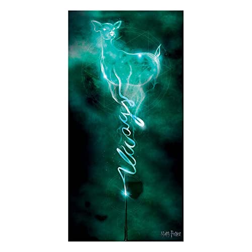 Harry Potter Doe Always Patronus Leinwanddruck, 50 x 100 cm, Schwarz / Blau von Harry Potter