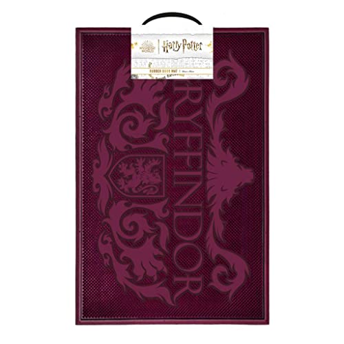 Harry Potter Fußmatte, Gryffindor-Design, 40 x 60 cm, Gummimatte, Geschenke für Frauen, Geschenke für Männer, offizielles Merchandise-Produkt von Harry Potter