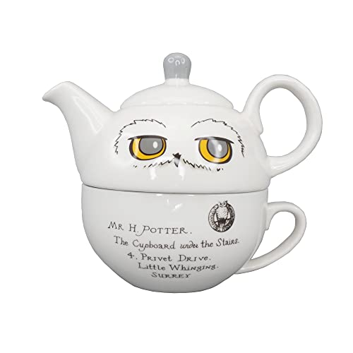 Harry Potter Half Moon Bay Hedwig Teeservice – Tea for One – Hedwig Owl Cup – Teekanne für eine Person – kleine Teekanne von Harry Potter