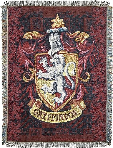Harry Potter House Ravenclaw Reisekissen mit Applikation Tapisserie-Überwurf 4' x 5' Gryffindor Shield von Northwest