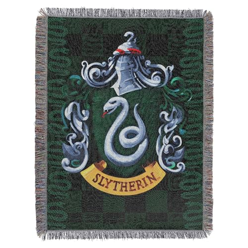 Harry Potter "House Ravenclaw Reisekissen mit Applikation Tapisserie-Überwurf 4' x 5' Slytherin Shield von Northwest