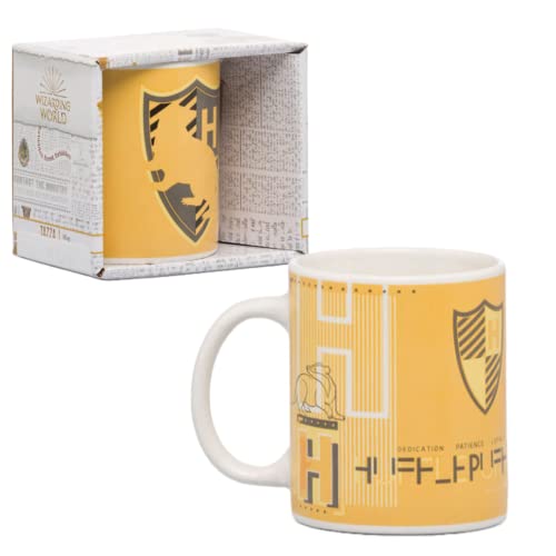 Harry Potter Kaffeetasse, Hogwarts Tasse, Hufflepuff Design Tasse, Hogwarts Geschenk | Gelb von Harry Potter