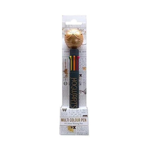 Harry Potter Kugelschreiber, Mehrfarbiger Kugelschreiber mit einem goldenen Schnatz von Harry Potter