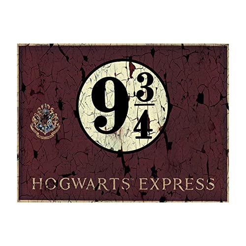 Harry Potter Plattform 9 3/4 Kunstdruck auf Leinwand, 50 x 100 cm, Braun / Creme von Harry Potter
