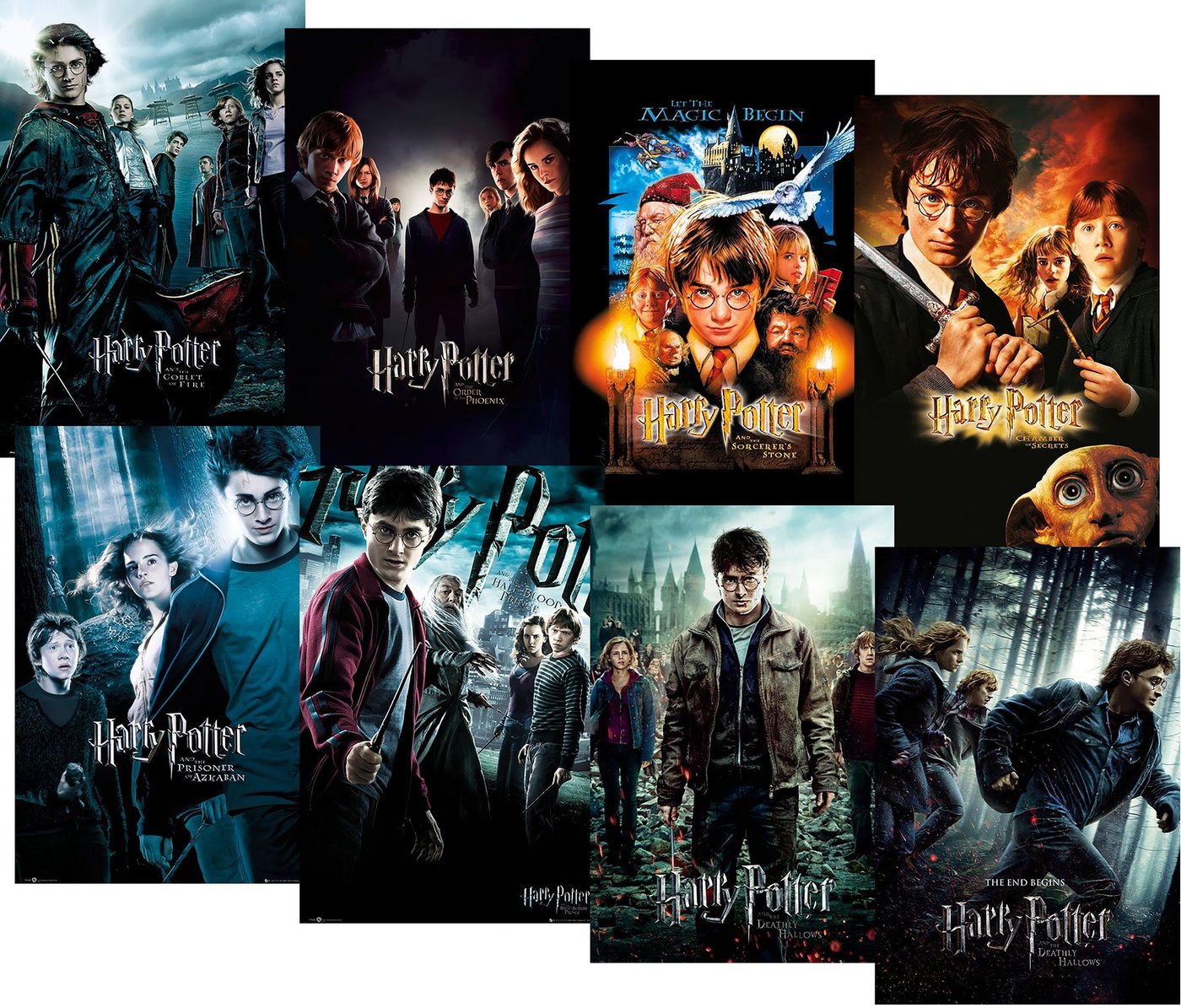 Harry Potter Poster Harry Potter Poster 8erSet Filmposter 1-8 61 x 91,5 cm von Harry Potter