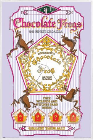 Harry Potter 1art1 Poster Plakat | Bild und Kunststoff-Rahmen - Chocolate Frogs (91 x 61cm) von Harry Potter