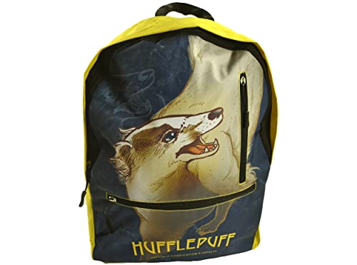 Harry Potter Rucksack (Hufflepuff Design) 30cm x 40cm x 12cm - Offizielles Lizenzprodukt von Harry Potter