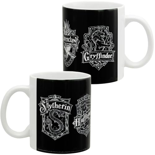 Harry Potter Tasse - 4 Häuser Kaffeetasse Becher Kaffeebecher aus Keramik 320 ml von Harry Potter