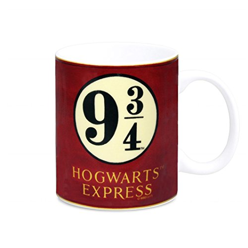 Harry Potter Tasse Hogwarts Express Gleis 9 3/4 - weiß, Bedruckt, aus Keramik, kommt in Stabiler Geschenkbox von Harry Potter