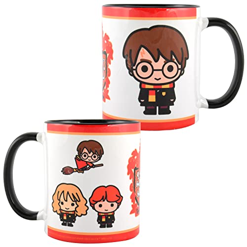 Harry Potter Tasse - 3 Freunde Gryffindor Kaffeetasse Becher Kaffeebecher aus Keramik Weiß Rot 320 ml von United Labels