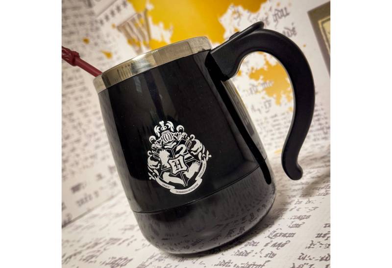 Harry Potter Tasse Selbstrührende Tasse mit Zauberstab (350 ml) von Harry Potter