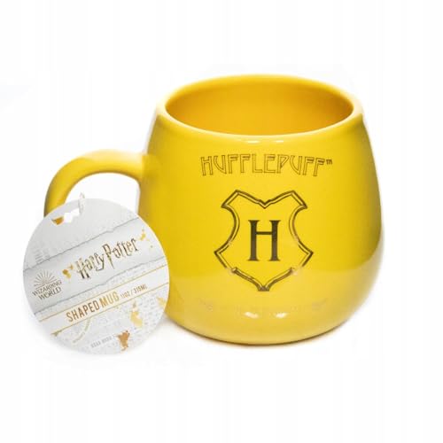 Harry Potter Becher (Hufflepuff Design) in Geschenkbox, 315ml - Offizielles Lizenzprodukt von Harry Potter