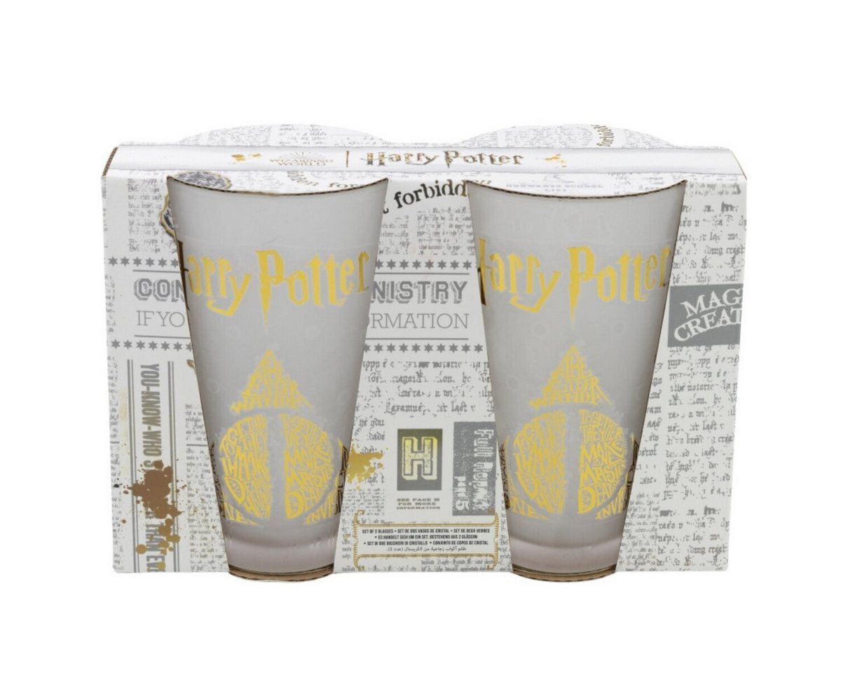 Harry Potter Trinkflasche Harry Potter Gläser Set 2-teilig 490ml Trinkgläser Superhelden-Design von Harry Potter