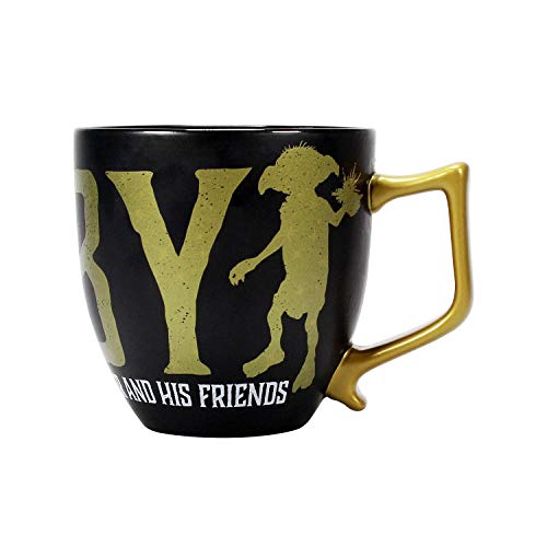 Harry Potter XL Tasse Dobby - schwarz, Bedruckt, aus Keramik, Fassungsvermögen ca. 425 ml. von Harry Potter