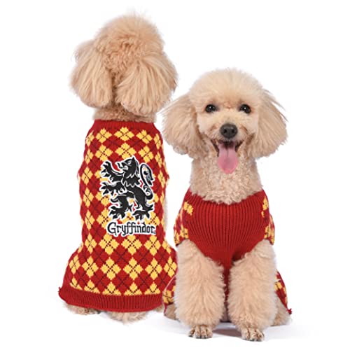 Harry Potter: Gryffindor FF19070 Haustierpullover, Größe M, Harry Potter Kostüme für Hunde, Harry Potter Hundebekleidung und Zubehör für Hogwarts-Häuser, Gryffindor Rot von Harry Potter